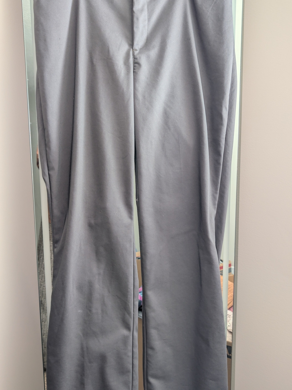 Women's Gray Straight-Leg Pants